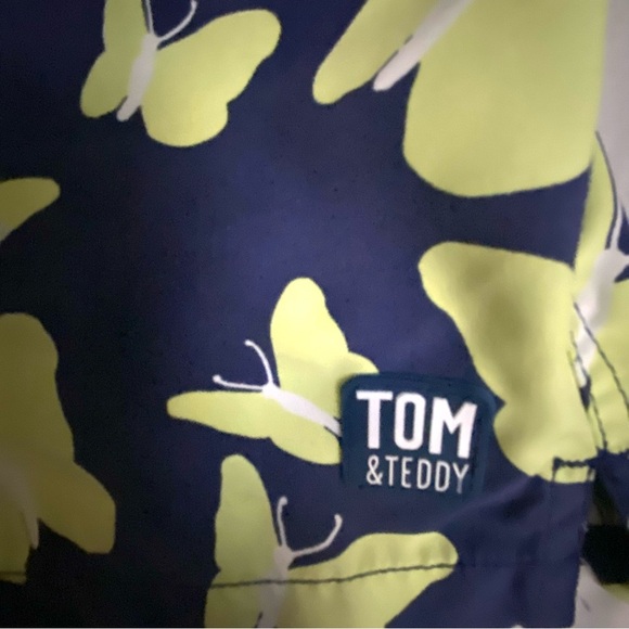 Tom And Teddy Butterfly Swim trunks Men XL drawstring beach vacation pool Line - Picture 4 of 11